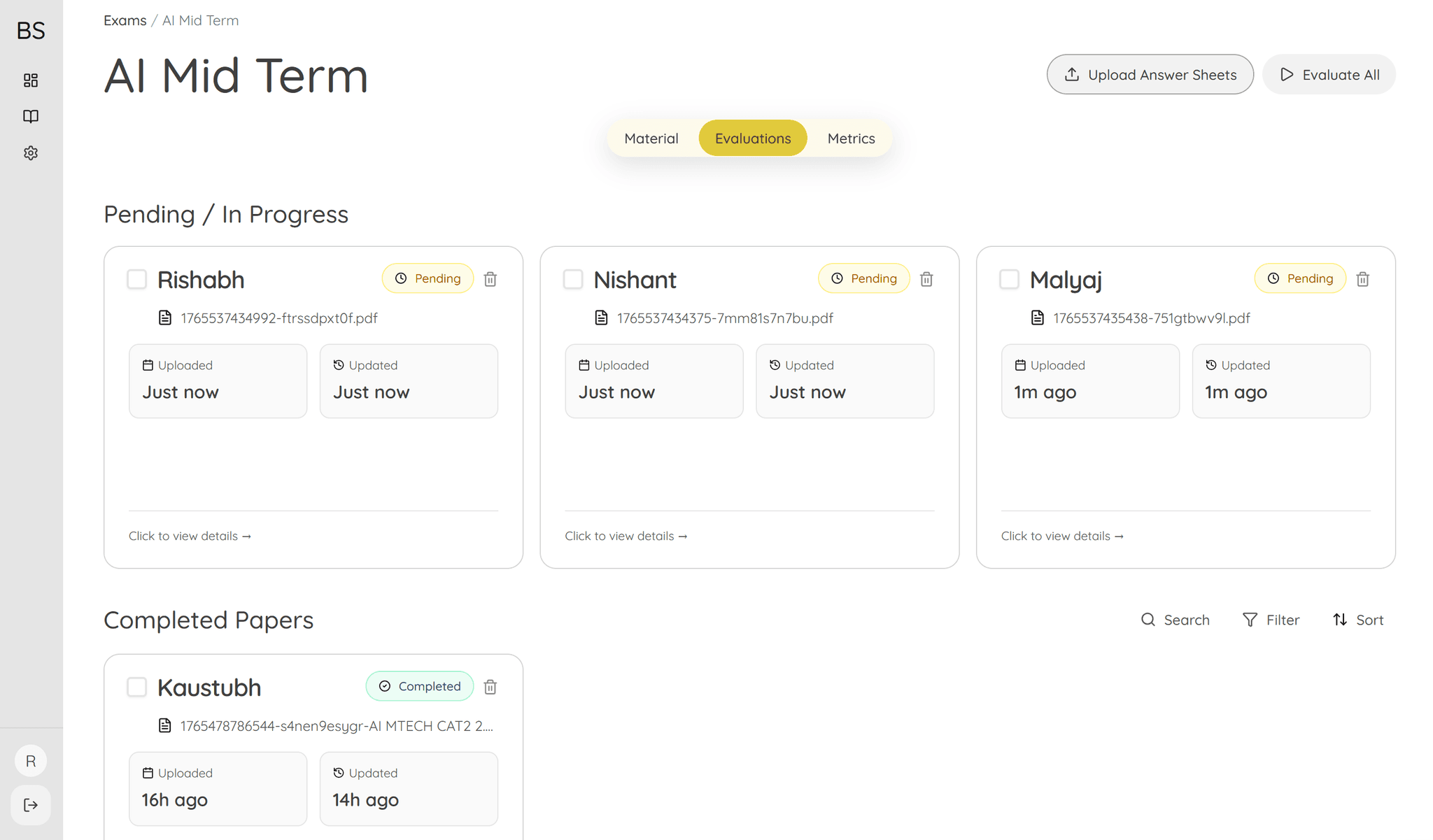 metrics screenshot