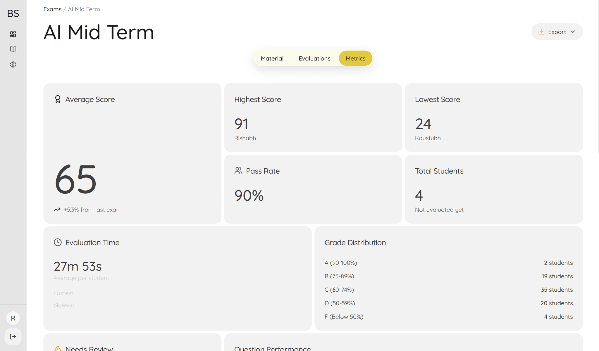 metrics screenshot